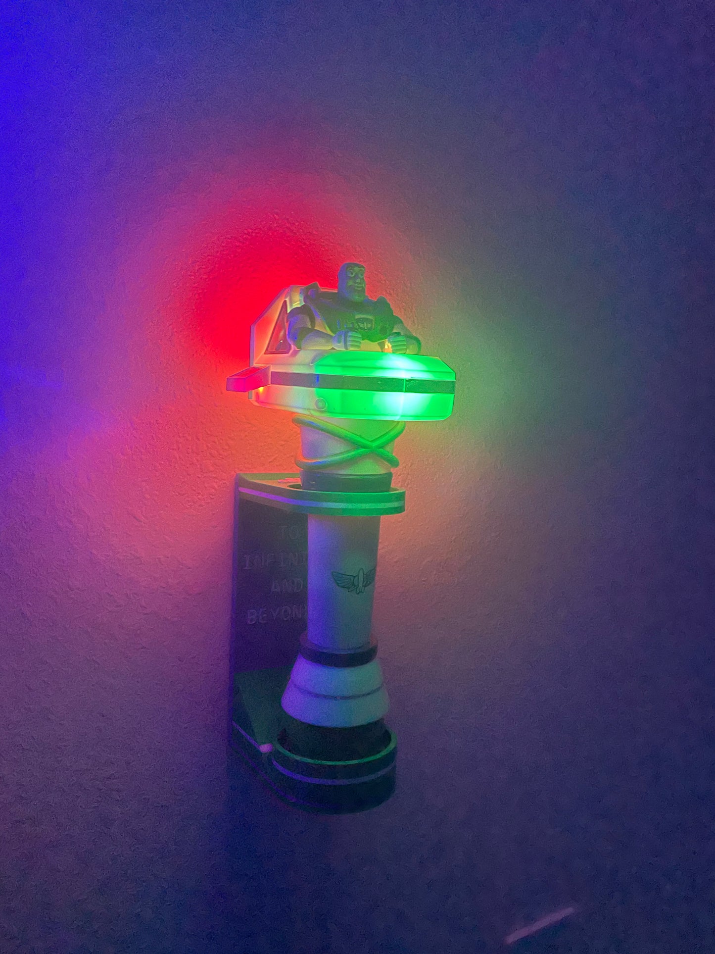 Vertical Wall Mount Display for Theme Park Bubble Wands | 3D Printed Multi-Color Holders + Hardware Included