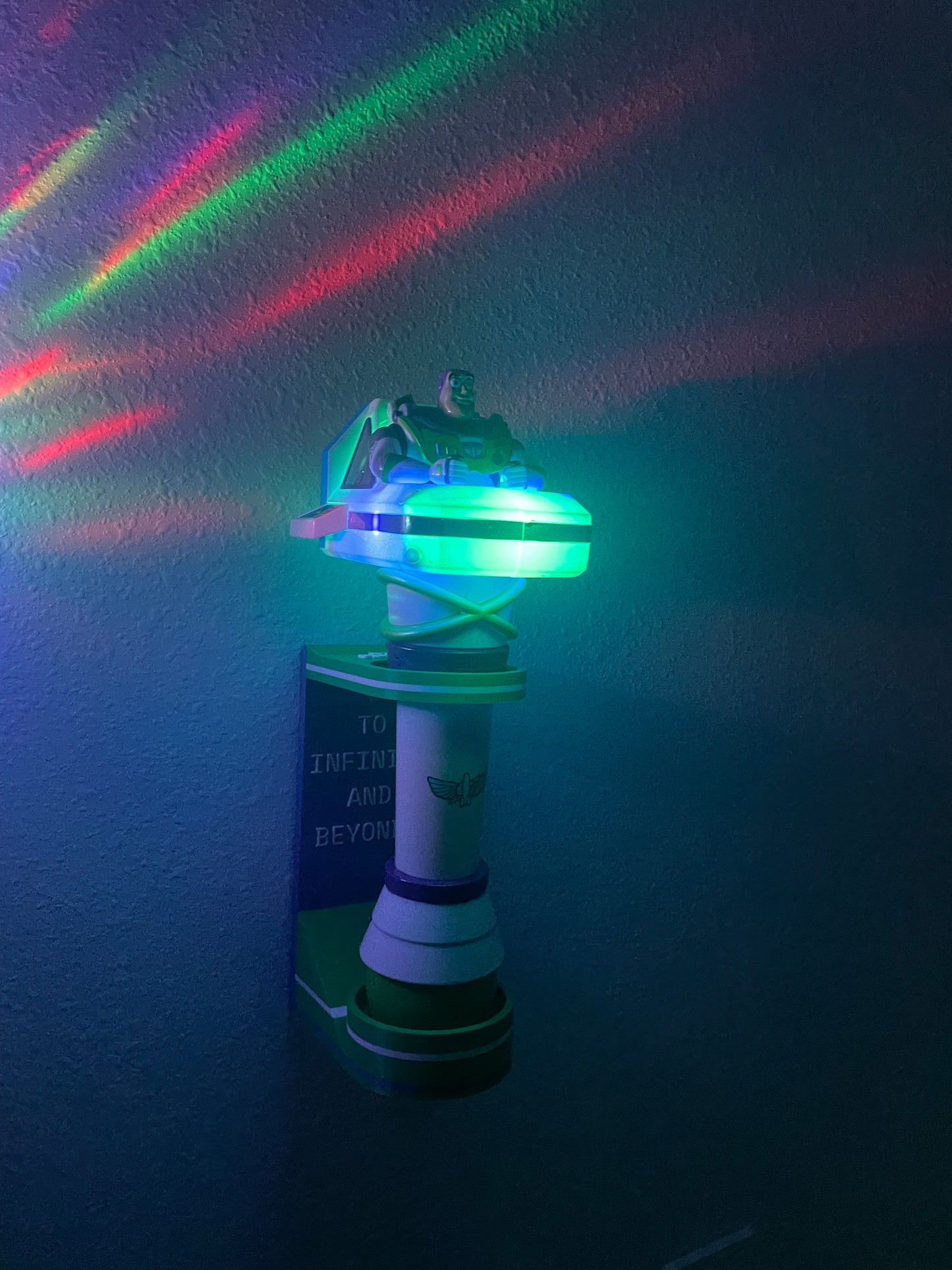 Vertical Wall Mount Display for Theme Park Bubble Wands | 3D Printed Multi-Color Holders + Hardware Included