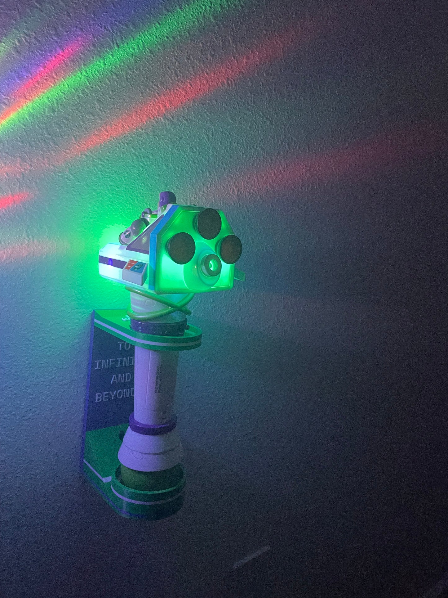 Vertical Wall Mount Display for Theme Park Bubble Wands | 3D Printed Multi-Color Holders + Hardware Included