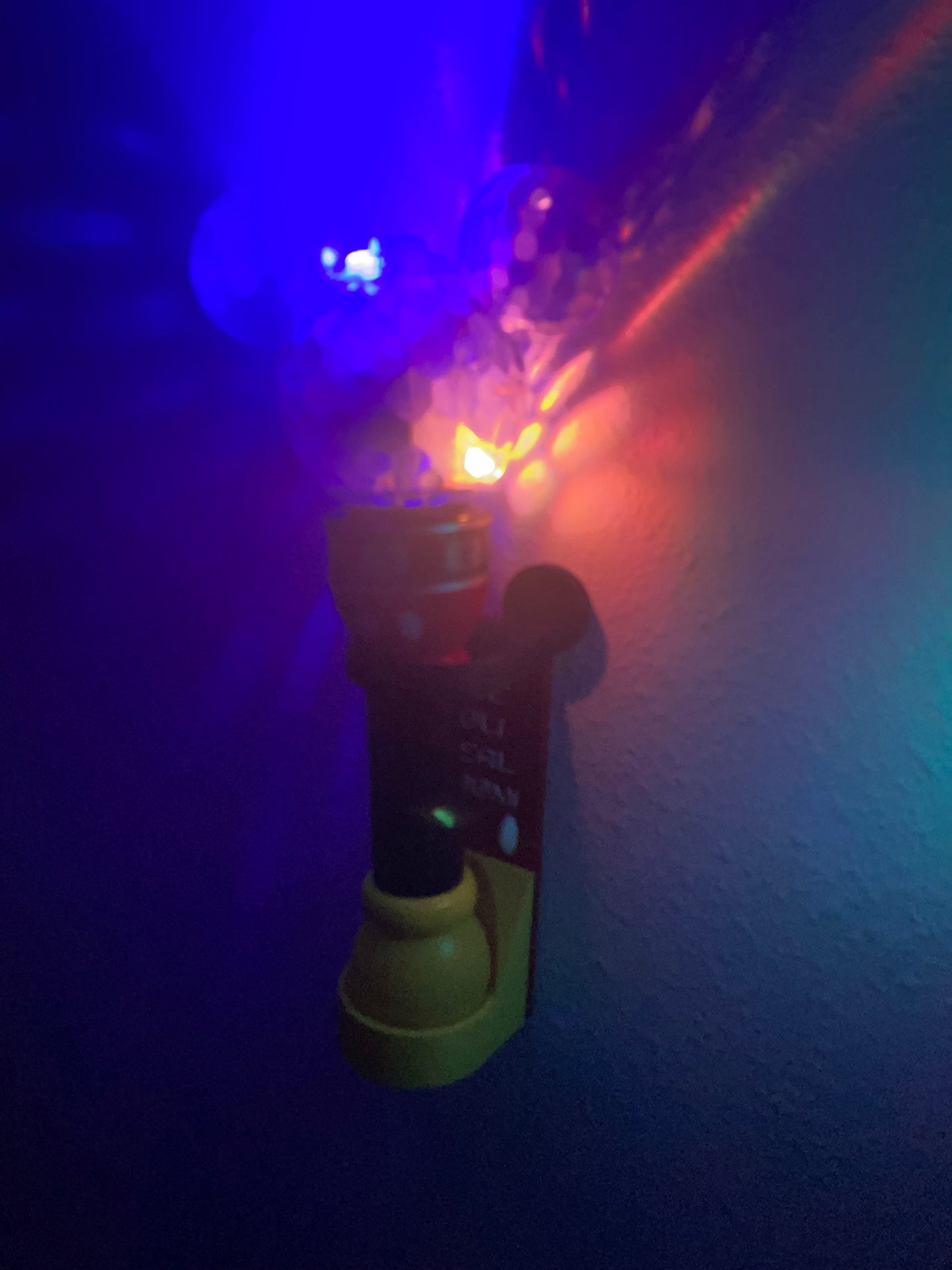 Vertical Wall Mount Display for Theme Park Bubble Wands | 3D Printed Multi-Color Holders + Hardware Included