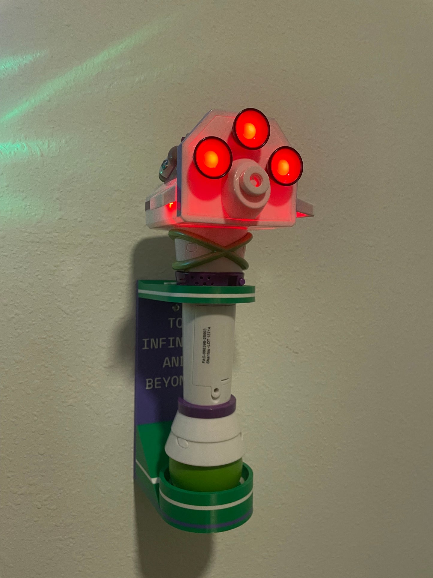 Vertical Wall Mount Display for Theme Park Bubble Wands | 3D Printed Multi-Color Holders + Hardware Included