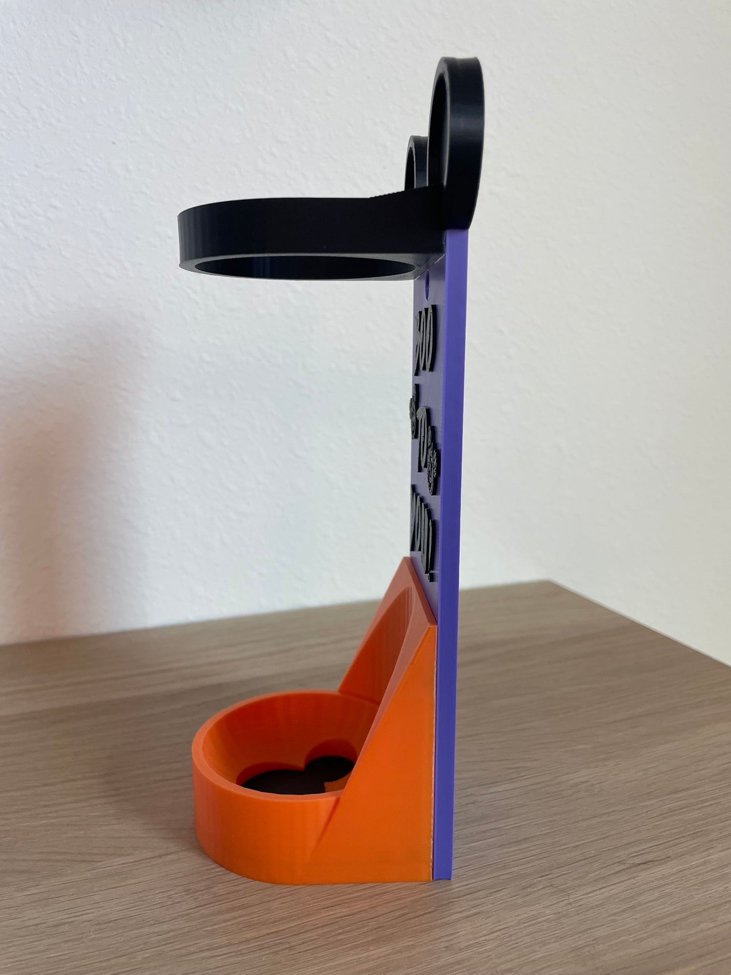 Spooky Popular Mouse Vertical Wall Mount Display for Halloween Theme Park Bubble Wands | 3D Printed Multi-Color Holders + Hardware Included