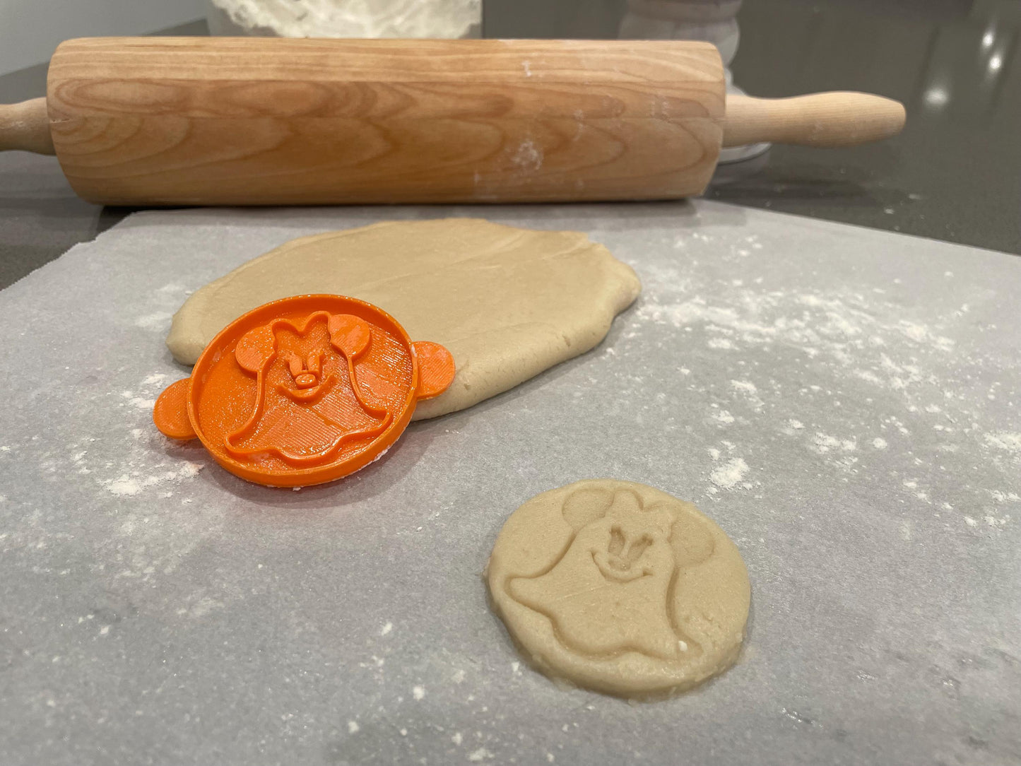 Mickey Mouse Pumpkin Cookie Cutter & Minnie Mouse Ghost Cookie Cutter | 2 Pack Halloween Baking Set