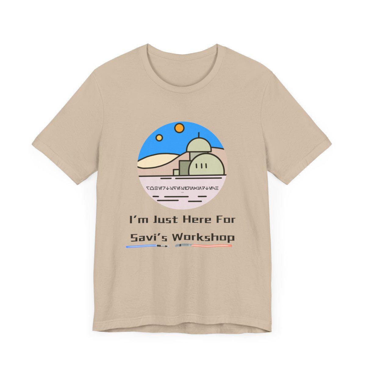 I'm Just Here for Savi's Workshop" Bella+Canvas T-Shirt | Star Wars Galaxy's Edge Batuu Lightsaber Builder Tee