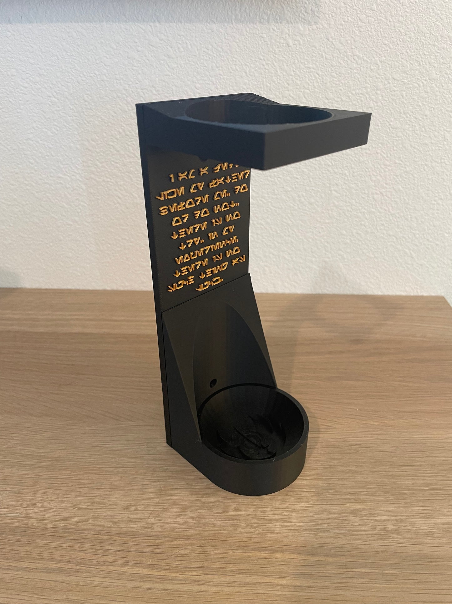 Savi's Workshop Custom Lightsaber Vertical Wall Mount | Pick Your Logo | Choose Aurebesh Inscription | 3D Printed | Free Hardware