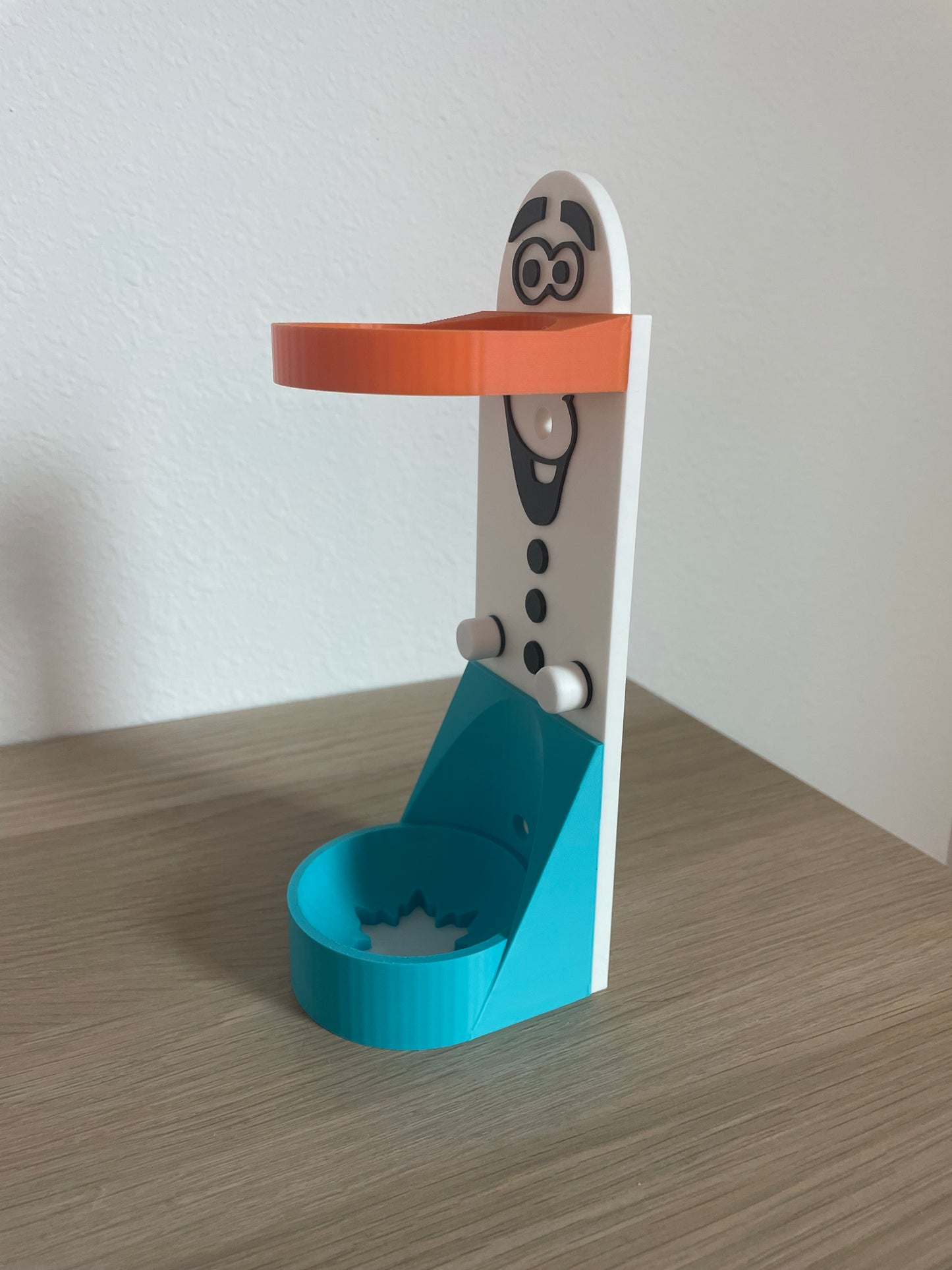 Snowman Vertical Wall Mount Display for Theme Park Bubble Wands | 3D Printed Multi-Color Holders + Hardware Included