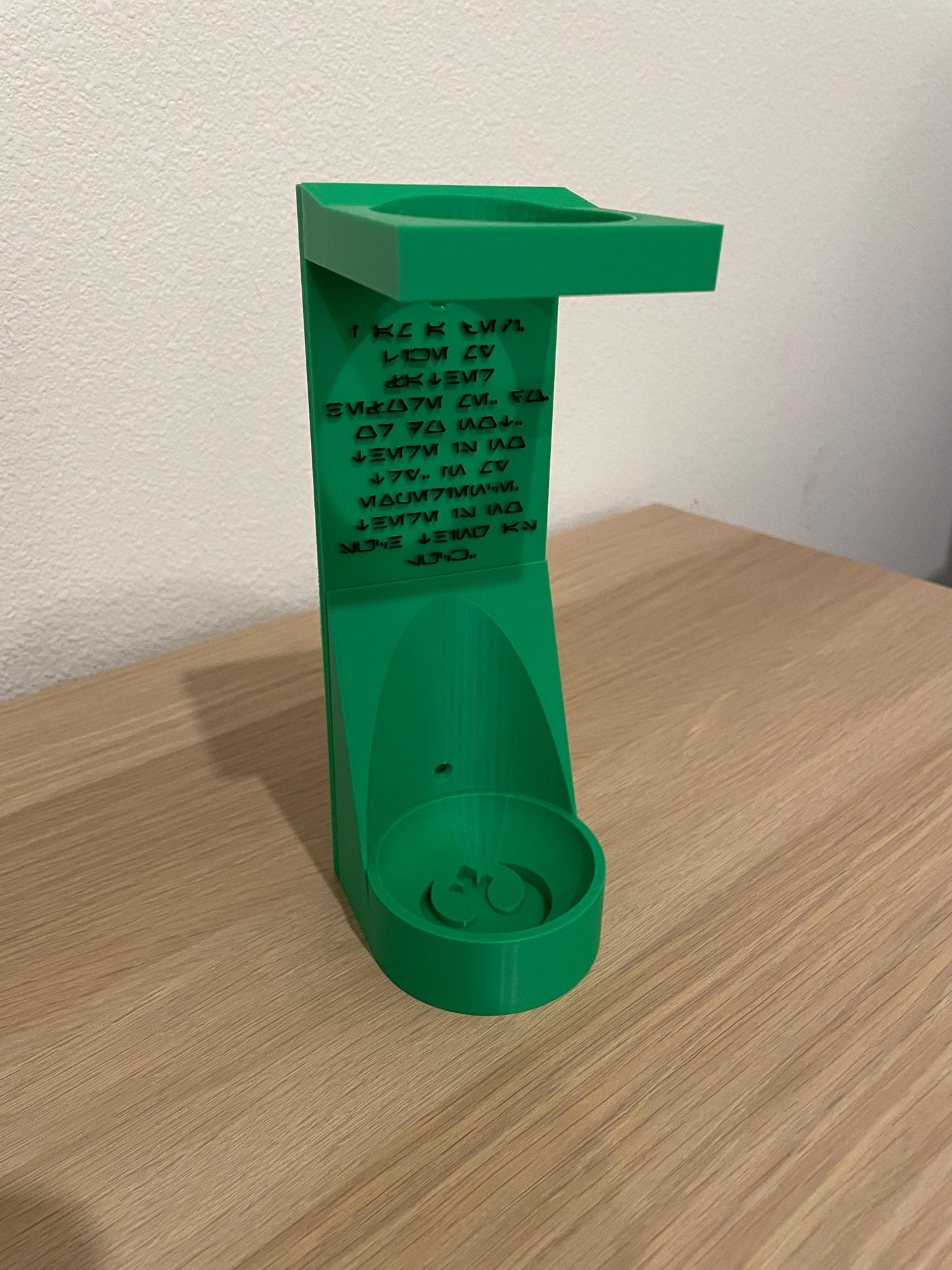 Savi's Workshop Custom Lightsaber Vertical Wall Mount | Pick Your Logo | Choose Aurebesh Inscription | 3D Printed | Free Hardware