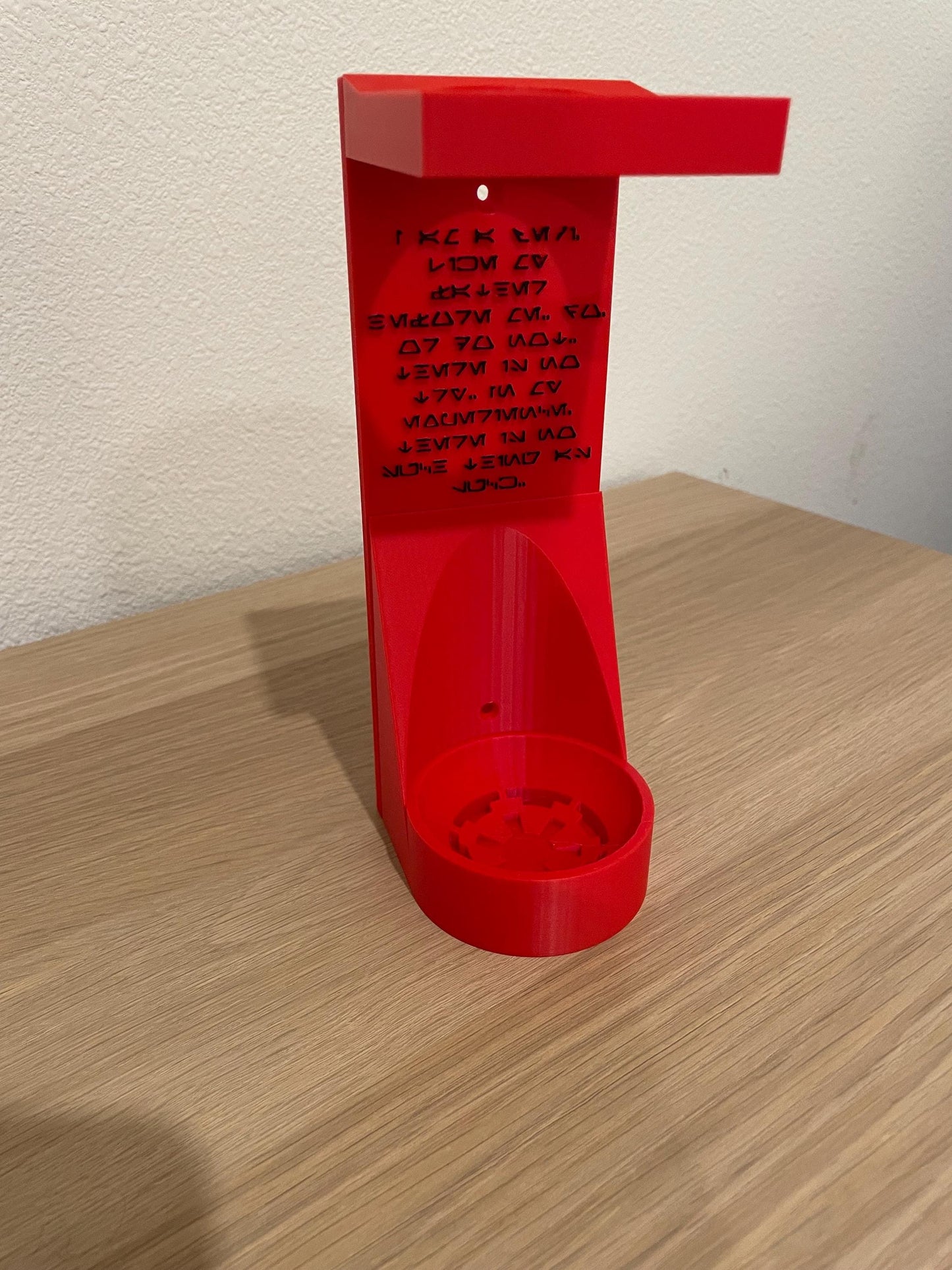 Savi's Workshop Custom Lightsaber Vertical Wall Mount | Pick Your Logo | Choose Aurebesh Inscription | 3D Printed | Free Hardware